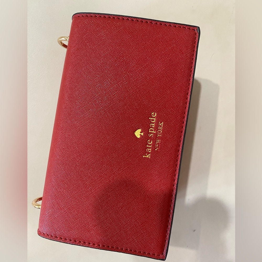 Kate Spade Red Wallet Sophisticated Leather Design